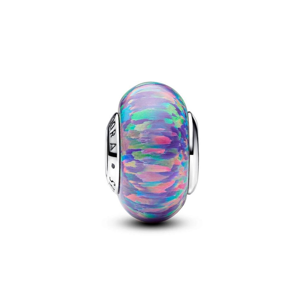 Pandora Purple Synthetic Opal Charm in Sterling Silver