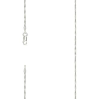 Sterling Silver Franco Chain 24in, 1mm with Pear Clasp