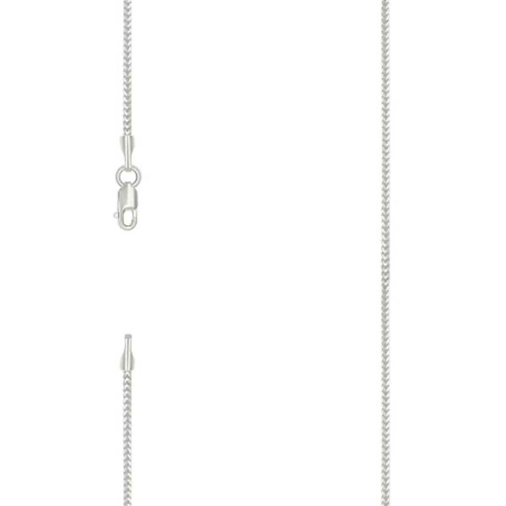 Sterling Silver Franco Chain 24in, 1mm with Pear Clasp