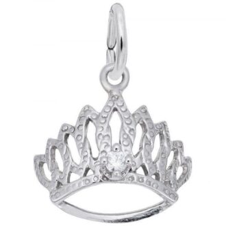 Tiara Charm in Sterling Silver by Rembrandt Charms