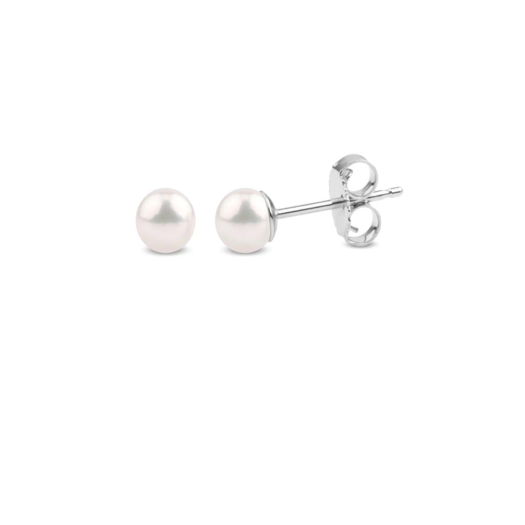 14K White Gold 6.5-7mm Akoya Pearl Stud Earrings