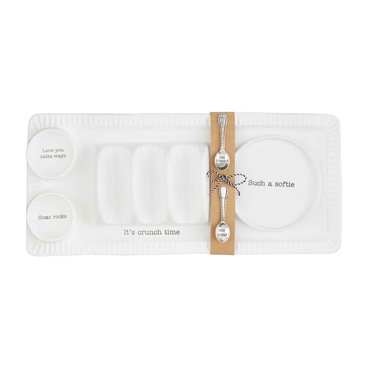 3 Piece Ceramic Taco Party Serving Set