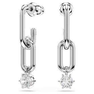 Swarovski Constella double link dangle earrings - Clear crystals