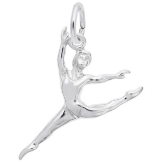Rembrandt Ballet Dancer Charm in Sterling Silver