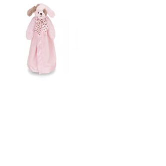 Bearington Baby Wiggles Pink Dog Security Blanket