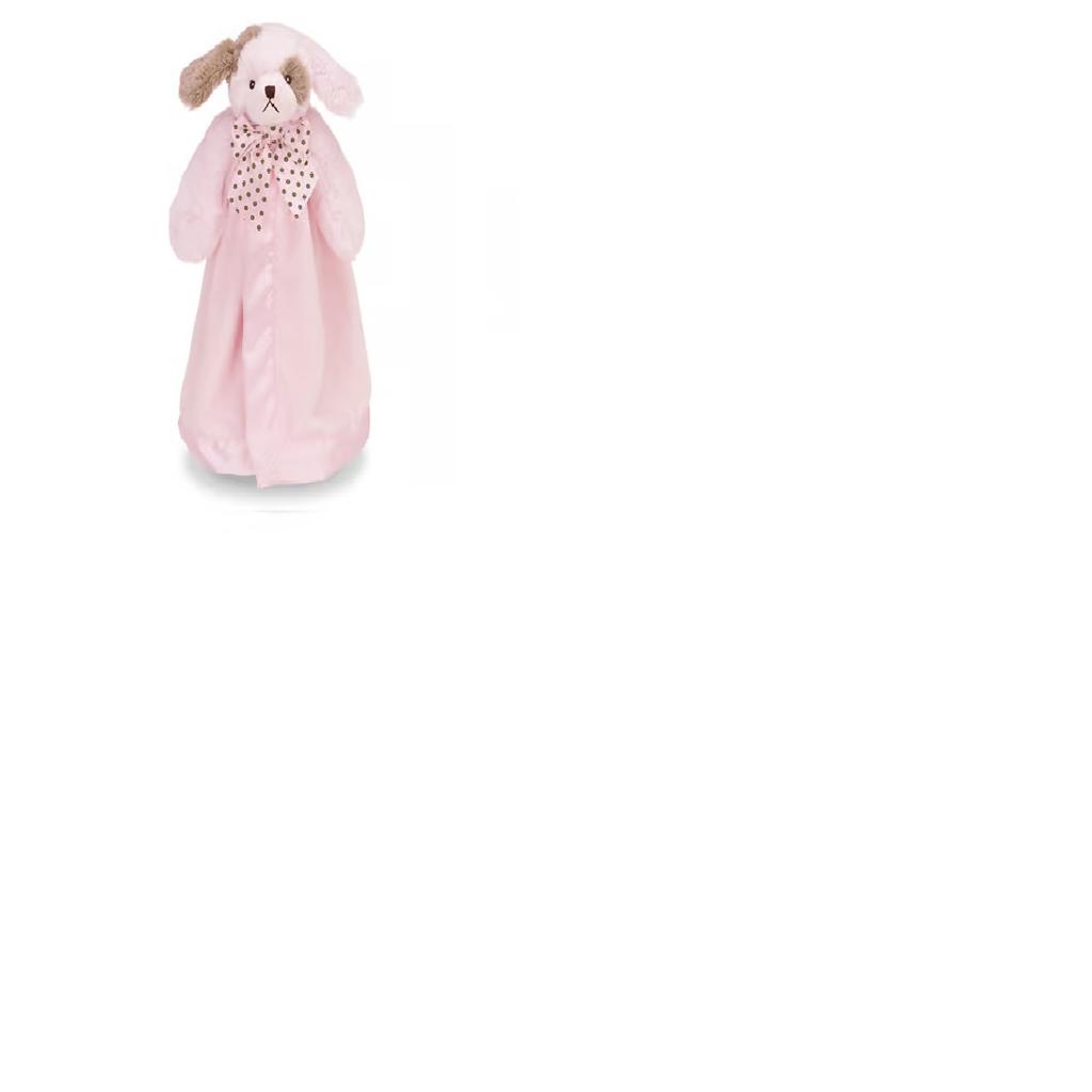 Bearington Baby Wiggles Pink Dog Security Blanket