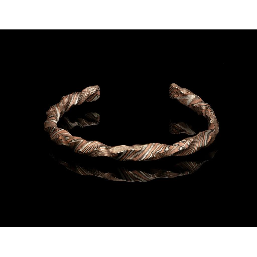 William Henry "Strata" Mokume Gane Cuff Bracelet, Large