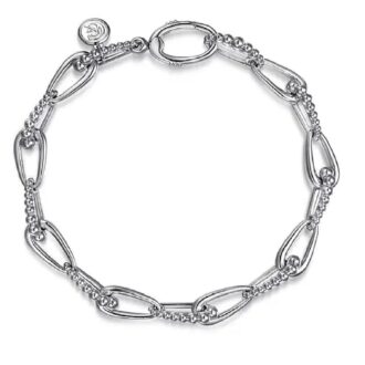 Gabriel Bujukan Link Chain Bracelet in Sterling Silver, 7.5"