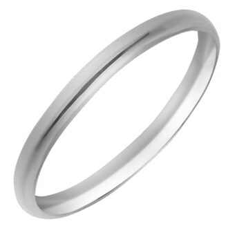Polished Stainless Steel Band Ring - Size 3