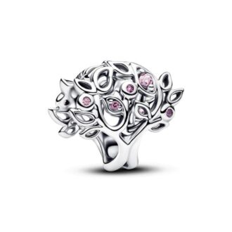Pandora Sterling Silver Tree of Life Pink CZ Charm