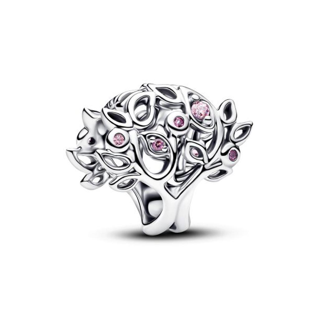Pandora Sterling Silver Tree of Life Pink CZ Charm