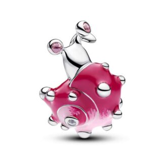Pandora Pink Enamel & Clear CZ Snail Charm