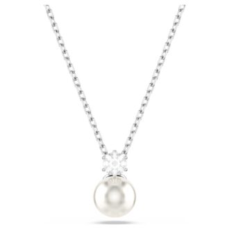 Swarovski Matrix Pearl Drop Pendant with CZ