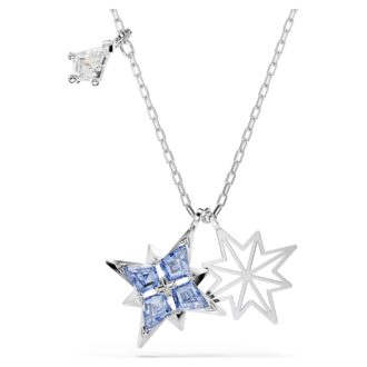 Swarovski Symbolica Star Drop Pendant in Clear & Blue Crystals