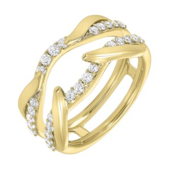 Ring Enhancer with 1/2ctw Round Diamonds in 14k Yellow Gold