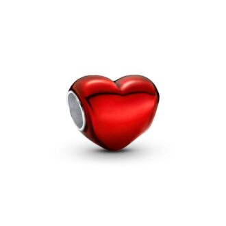 Pandora Metallic Red Heart Charm