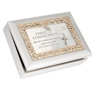 Amazing Grace Music Box - Champagne Silver & Gold Inlay