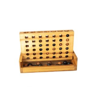 Solid Pine 5-Ball Wooden Tabletop Game