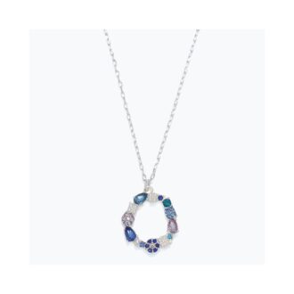 Elevate your style with this stunning 18" drop pendant featuring vibrant blue and purple crystals, beautifully accented by luminous pearls. Crafted in silver, this piece adds a touch of elegance and color to any ensemble, making it a perfect accessory for both casual and formal occasions.