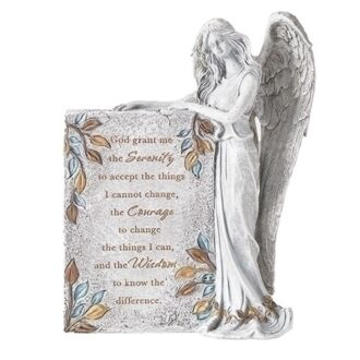 8" Serenity Prayer Angel Figurine - Inspirational Gift