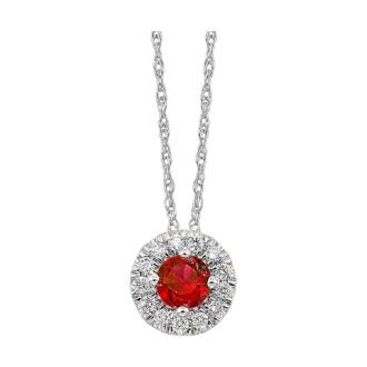 Halo Drop Pendant with .10ctw Round Diamonds in 10k Yellow Gold