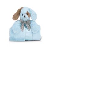 Cuddle Me Waggles Blue Dog Stroller Blanket