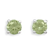 Silver Stars Collection August Birthstone Stud Earrings