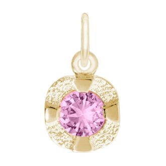 Rembrandt Petite October Birthstone Charm Necklace