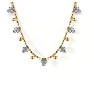 Gabriel Bujukan Bead & Diamond Droplet Necklace in 14K Rose Gold