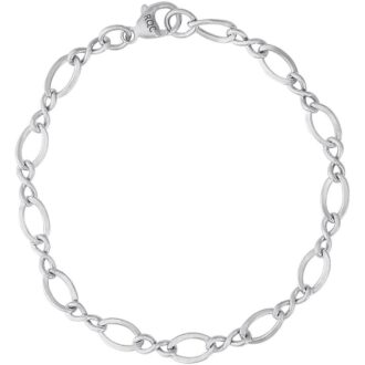 Rembrandt 7" Open Link Chain Bracelet in Sterling Silver