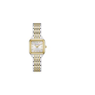 Bulova Women's Two-Tone Square White Dial Dress Watch