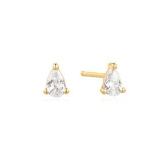 Ania Haie Yellow Gold-Plated Pearl Stud Earrings