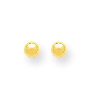 14k Gold 5mm Polished Ball Stud Earrings