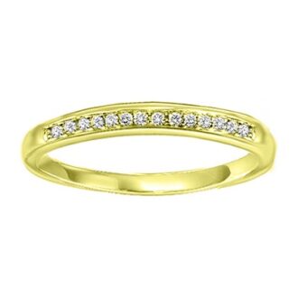 Wedding Band with .16ctw Round Diamonds in 14k Yellow Gold