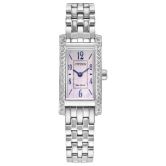 Citizen Women's Rectangular Pink MOP Dial Dress Watch