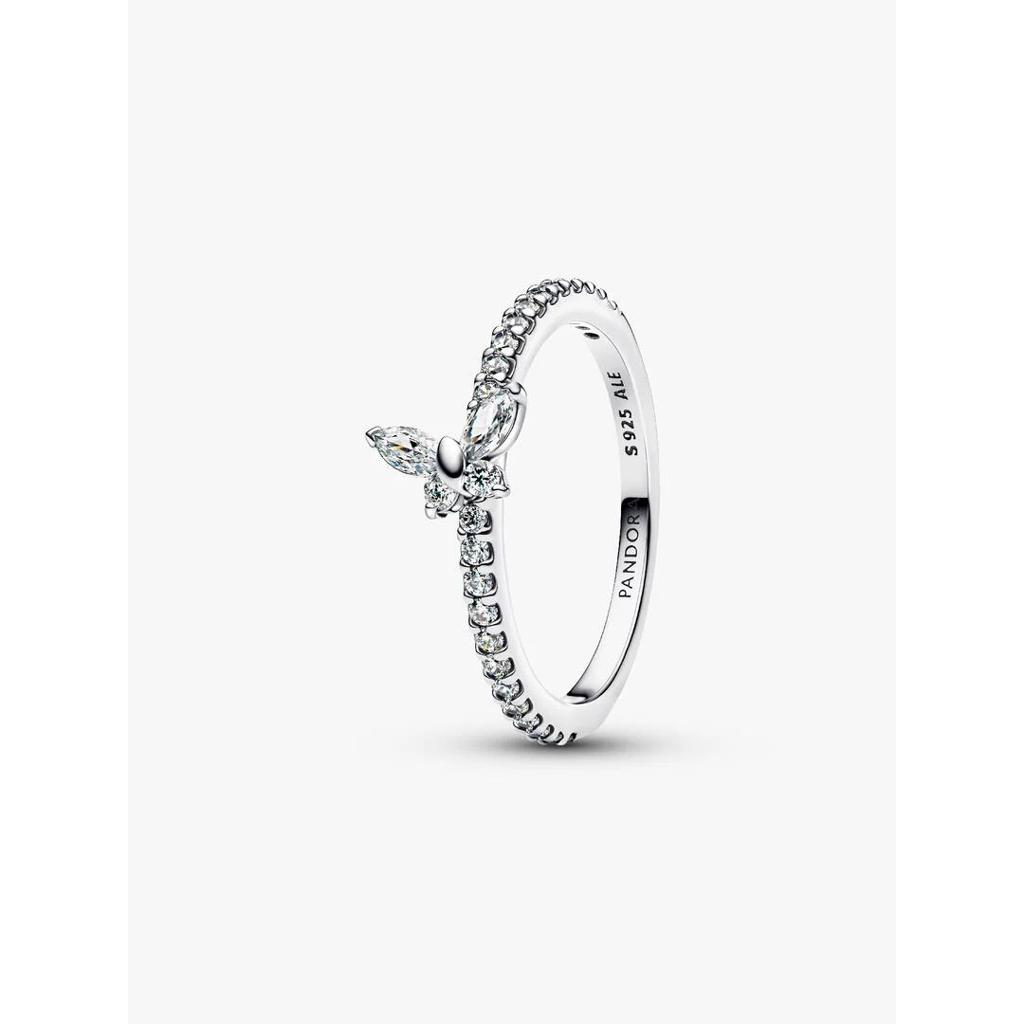 Pandora Butterfly Sterling Silver Ring with Clear CZ
