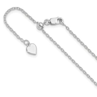 Sterling Silver 22" Adjustable Cable Chain