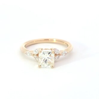 True Reflections Cushion Engagement Ring 14k Yellow Gold