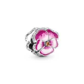 Pandora Pink Pansy Flower Charm