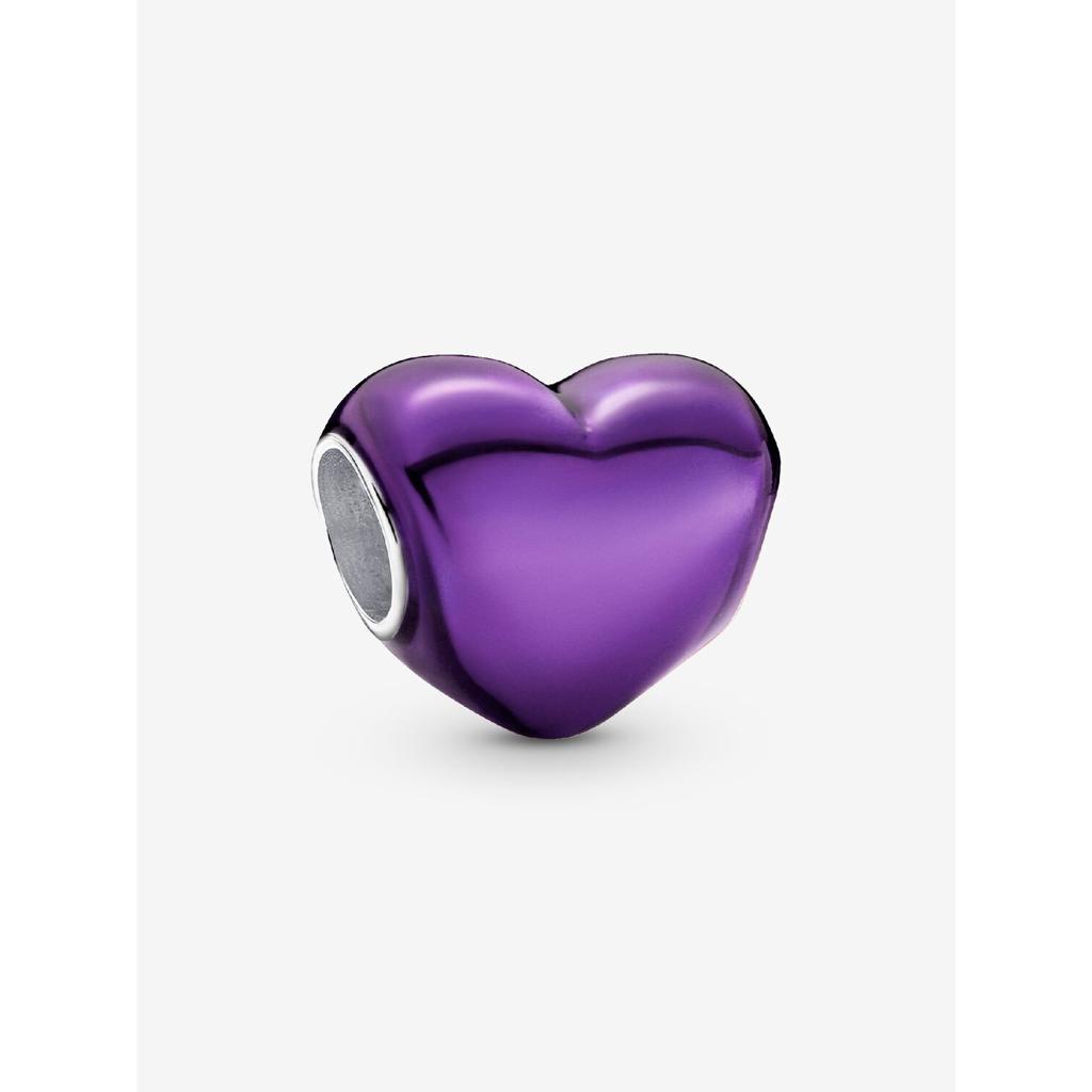 Pandora Metallic Purple Heart Charm