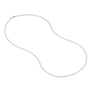 Singapore Chain 1.4mm in 10k White Gold 18" Length