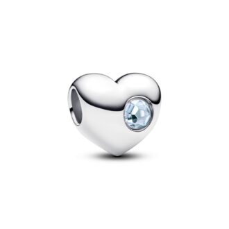 Pandora Engravable Sea Aqua Blue Heart Charm