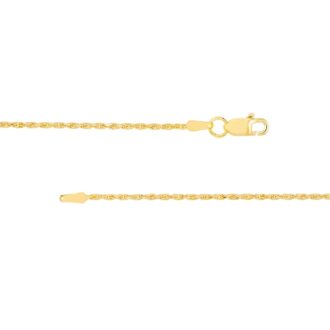 Rope Chain 1.05mm in 14k Yellow Gold 18" Length