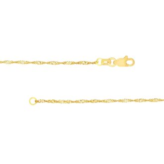 Singapore Chain 20" in 14k Yellow Gold