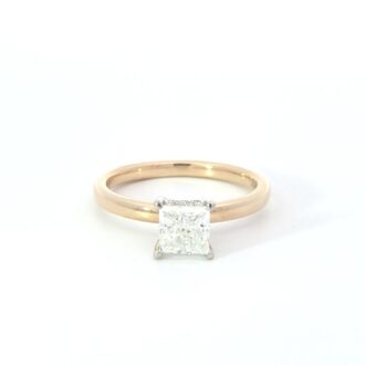 Hidden Halo Engagement Ring 1.05ctw in 14k Two-Tone Gold