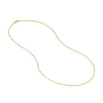 Singapore Chain 1.15mm in 10k Yellow Gold