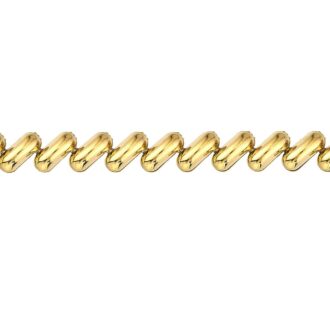 14K Yellow Gold 6mm San Marco Bracelet, 7.5 Inch