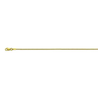Diamond Cut Wheat Chain 20" Length in 14k Yellow Gold
