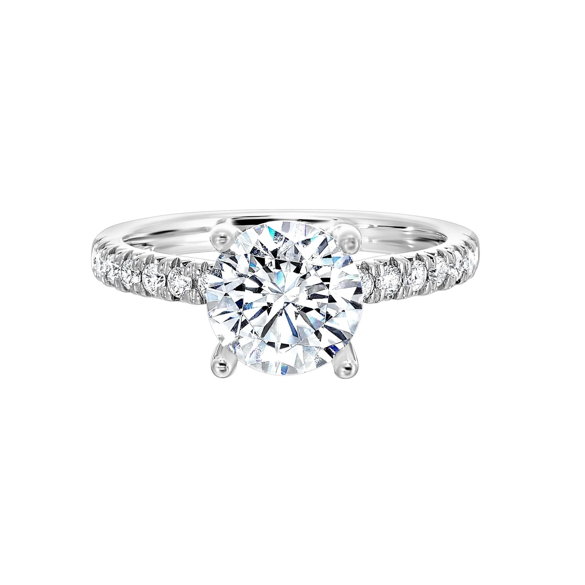Hidden Halo Engagement Ring with 1.35ct Lab-Grown Diamonds in 14k White Gold