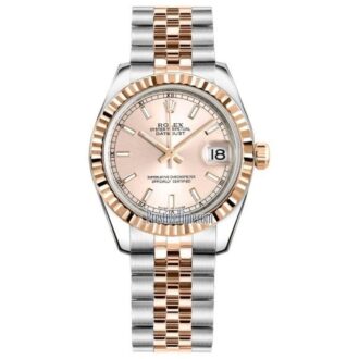 Pre-Owned Ladies Rolex Datejust 31 Everose Fluted Bezel